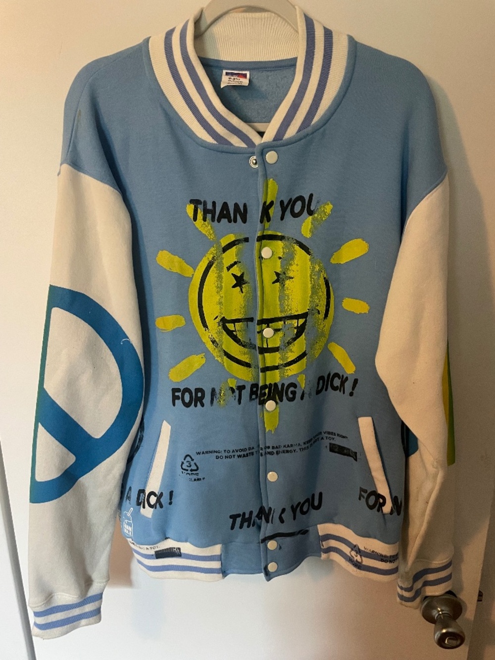 Snow Milk Varsity Jacket